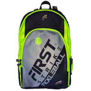 First Strike Pickleball: Pickleball Bag - Green - 7 Pockets, Adjustable Straps, Padded Shoulders & Back, Lightweight - 1 of 4