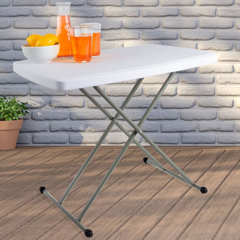Hasting Home Adjustable Folding Table - Lightweight Portable Folding Desk, 2 of 9