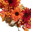Northlight Mums and Berries with Fiery Foliage Fall Harvest Wreath - 24" - 4 of 4