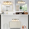 VYNXARIA Golden Wall Lights, 24" Modern 4-Light Vanity Sconce for Bathroom and Hallway - 4 of 4