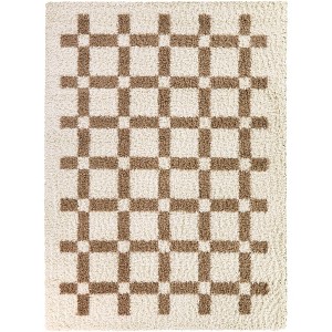 Balta Rugs 5'3"x7' Stewart Trellis Shag Area Rug Tan - 1 of 4
