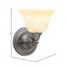 Toltec Lighting Any 1 - Light Sconce in  Brushed Nickel with 7" Italian Marble Shade - 2 of 2