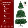 Angel Sar 7ft Pre-Lit Christmas Tree with 200 Warm LEDs, 1100 Branches, DIY Fluffing, 8 Lighting Modes, PVC Artificial Tree with Metal Base, Green - 4 of 4