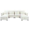 Modular Convertible Sofa with 2 Storage Ottomans, U-Shaped Oversized Sofa Set, Free Configuration Sectional Couch for Living Room-Maison Boucle - 3 of 4
