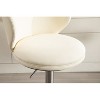 White titanium stainless steel bar stool, high-end modern leather bar stool, swivel and height adjustable - 4 of 4