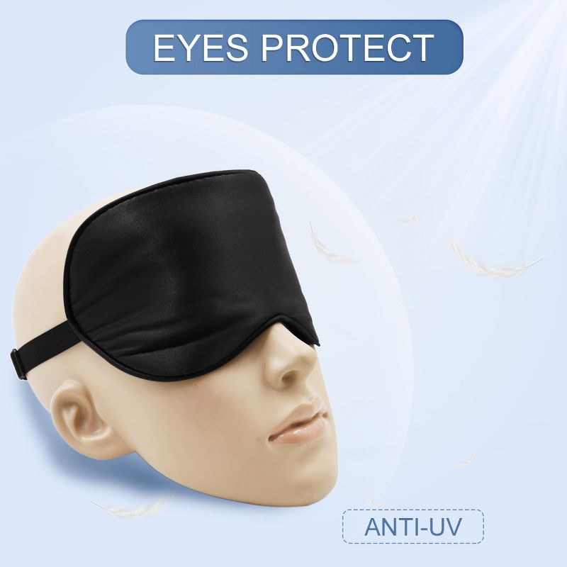 Unique Bargains Soft Silk Travel Eyes Pad Sleeping Eye Shade Cover Blindfold Eye Masks 1Pc, 5 of 7