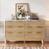 AMERLIFE Fluted 6-Drawer Dresser with Faux Marble Top, Wide Chest of Drawers for Bedroom, Living Room, Hallway, Entryway - 2 of 3