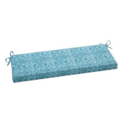 45" x 18" Outdoor/Indoor Bench Cushion Nesco Caribe Blue - Pillow Perfect