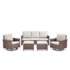 Outdoor Patio Furniture Set All Weather PE Rattan Conversation Set - 3 of 4