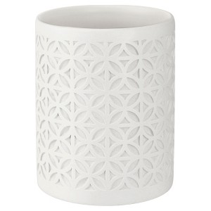 Felix Tumbler White - Allure: Ceramic Hand Wash Bathroom Accessory, 245ml Capacity, 4.38" High - 1 of 3