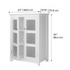 Teamson Home Conner 27" x 32" 2-Door Floor Storage Cabinet, White - 4 of 4
