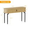 Jojoka 47" Console Table with 2 Drawers, Modern Wood Accent with Sliding Doors,Metal Legs, Sofa Table Behind Couch for Entrance, Hallway, Living Room - 2 of 4