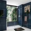 S-RM6076TB 56-60"W x 76"H Sliding Bathroom Door, Frameless Glass Shower Door with Matte Black Hardware, Towel Bar and Handle - 4 of 4