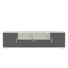 Vynxaria Modern TV Stand with LED Light Belt, White & Dark Gray TV Cabinet, 62.99" x 15.75" x 13.78", Supports TVs Up to 65" - 3 of 4