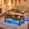 Besiost Coffee Table Lift Top with LED Light and Power Outlet - 2 of 4