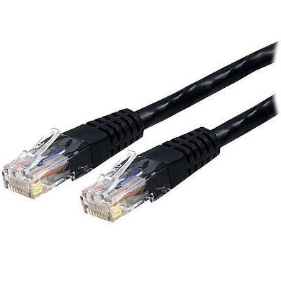 StarTech 100' Cat 6 Molded RJ-45 Male/Male Patch Cable Black (C6PATCH100BK)