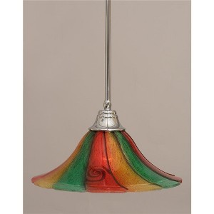 Toltec Lighting Any 1 - Light Pendant in  Chrome with 16" Mardi Gras Shade - 1 of 1