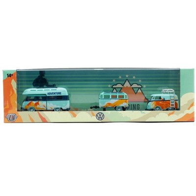 M2 Machines Auto Haulers '59 VW Double Cab Truck & '60 VW Van & Trailer