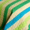Slickblue Quilt Set Full/Queen with 2 Shams, Pre-Washed Reversible Design, Stripes Pattern, 5 Colors, 3 Piece - 3 of 4