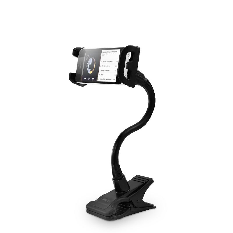 Macally Flexible Gooseneck Phone Holder and Tablet Mount With Clip On Clamp, 4 of 11
