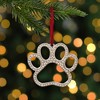 Northlight 2.5" Silver-Plated Paw Print Christmas Ornament with European Crystals - 2 of 4