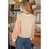 Women's Mixed Striped Long Sleeve Knit Top - voy - 4 of 4