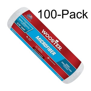 Wooster Genuine 9" Microfiber 3/8" Nap Roller Cover 100-Pack, R526-9-100PK - 1 of 1