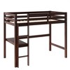 Whisen Twin Size Rubber Wood Loft Bed with Ladder, Safety Guardrail and built-in desk - 4 of 4
