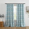 HLC.ME Clara Floral Damask Patterned Window Back Tab Rod Pocket Curtains - Light Blocking Darkening Window Panels, Set of 2 - 3 of 4
