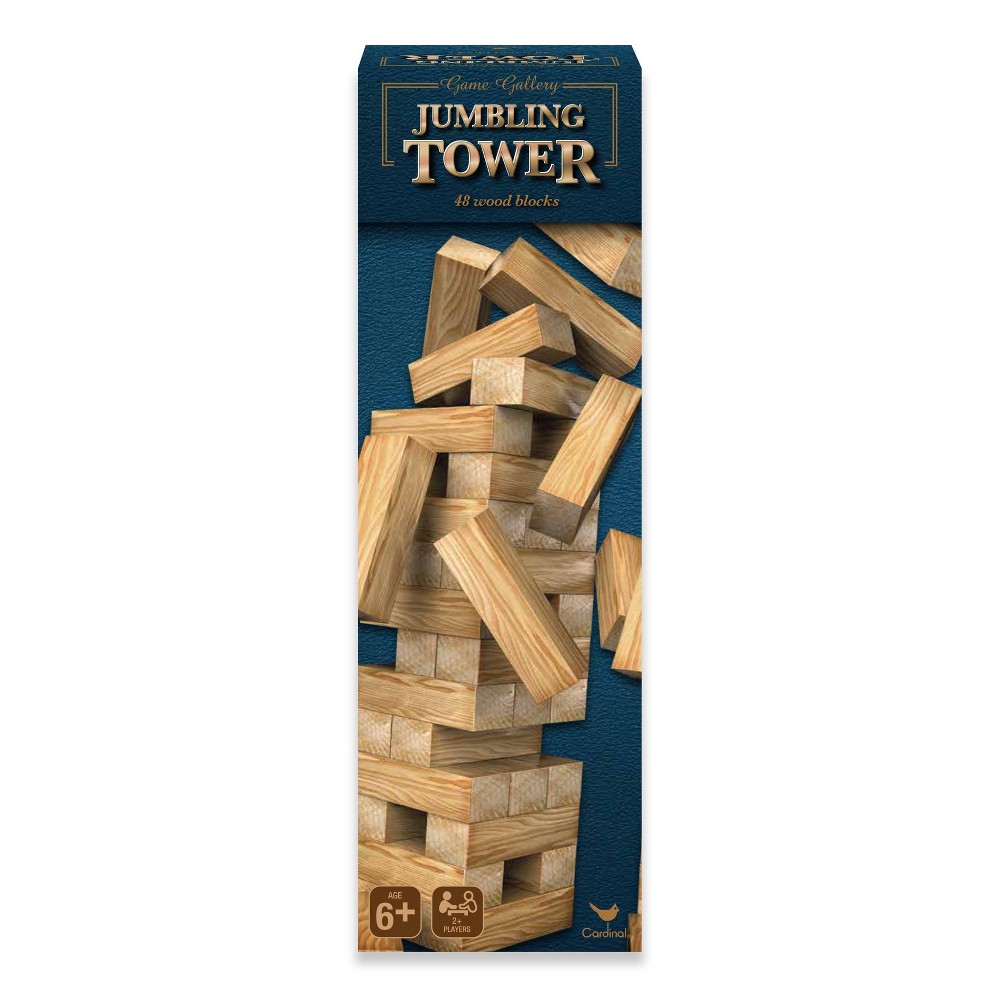 Games Cardinal Industries Solid Wood Jumbling Tower In A Tin Toys ...