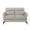 APRILSOUL Modern Living Room Loveseat, Microfiber Upholstery Comfortable Cushion Seat, Black Metal Legs, Contemporary Furniture 1pc - 3 of 4