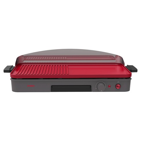 vier keer Herinnering Vorming Cruxgg 500°f Extra Large Ceramic Nonstick Searing Grill & Griddle - Smoke  Gray : Target