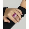 SHINE by Sterling Forever Sterling Silver Rainbow CZ Baguette Eternity Ring - 2 of 3