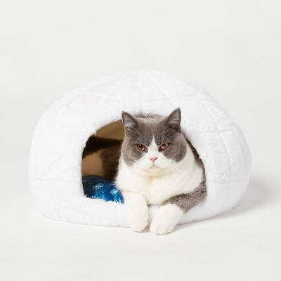 Snow Cave Cat Enclosed Bed - Wondershop™ White S