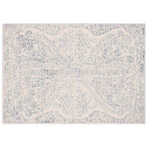 Raj Wool Tufted Bouquet Area Rug Blue - 1 of 4