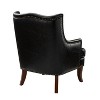 Nikolaus Vegan Leather Armchair with Solid Wood Legs and and Nailhead Trim for Living Room and Bed Room  | ARTFUL LIVING DESIGN - 4 of 4