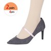 Allegra K Women's Anti-Slip Elastic Detachable Heels Shoe Ankle Strap Band 24.5cm/9.65" 2 Pairs - 4 of 4