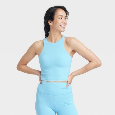 Women's Everyday Soft High Neck Cropped Support Tank Top - All In Motion™