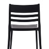 Flash Furniture Bridgeport Set of 4 Indoor-Outdoor Stacking Patio Chair with Slatted Backrest, Commercial All-Weather Resin Chair - 3 of 4