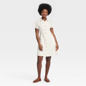 Women's Denim Flouncy Dress - Universal Thread™ - 1 of 3
