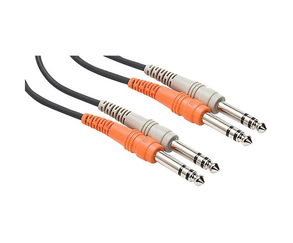 Hosa CSS203 Balanced Dual 1/4in TRS Male to Balanced Dual 1/4in TRS Male Patch Cable 3 m