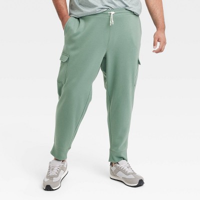 NWT ALL IN MOTION Men's Gym Fleece Jogger Pants - Mint Green SIZE XL Zip  Pockets