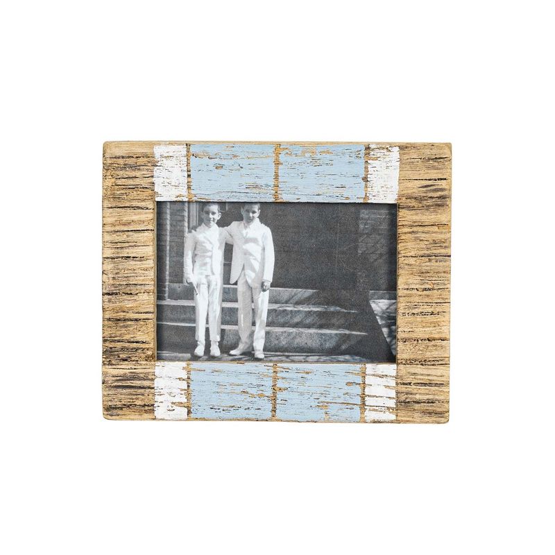 4x6 Inch Washed Driftwood Picture Frame Blue Wood, MDF & Glass by Foreside Home & Garden, 1 of 8