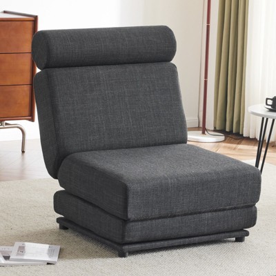 NicBex Foldable Futon Sofa Bed with Pillow Portable Single Linen Sofa Chair Convertible Sleeper Couch for Living Room