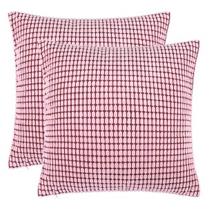 PiccoCasa Home Soft Corduroy Corn Striped Pillow Cases Covers with Zipper 2 Pcs - 1 of 4