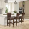 ROME + OAK Runyan Stool, Vintage Brown Vegan Leather - 2 of 4