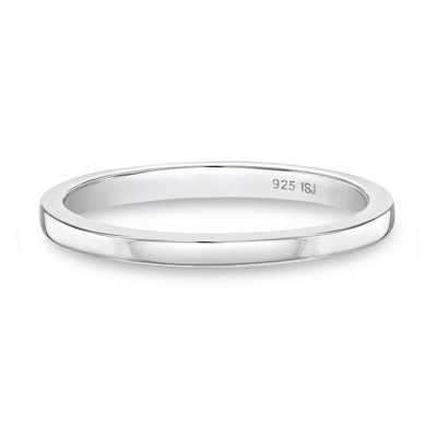 Girls' Thin Simple Band Sterling Silver Ring - 4 - In Season