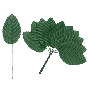 Unique Bargains Artificial Silk Wire Single Flower Leaves for DIY - 1 of 4