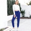 Anna-Kaci Women's Tracksuit Set Cropped Hoodie Sweatshirt and Drawstring Sweatpants Tapered Joggers Set 2 Piece- Medium ,White - 4 of 4
