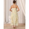 INSPIRE CHIC Women's Floral Chiffon Summer Flowy Ruffles Tiered Spaghetti Strap Sundress - 4 of 4